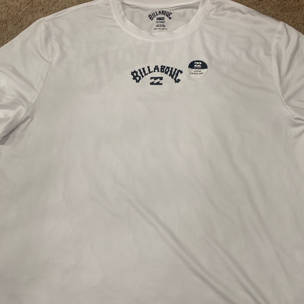 Billabong Men's White Swimming Short-Sleeve Tee